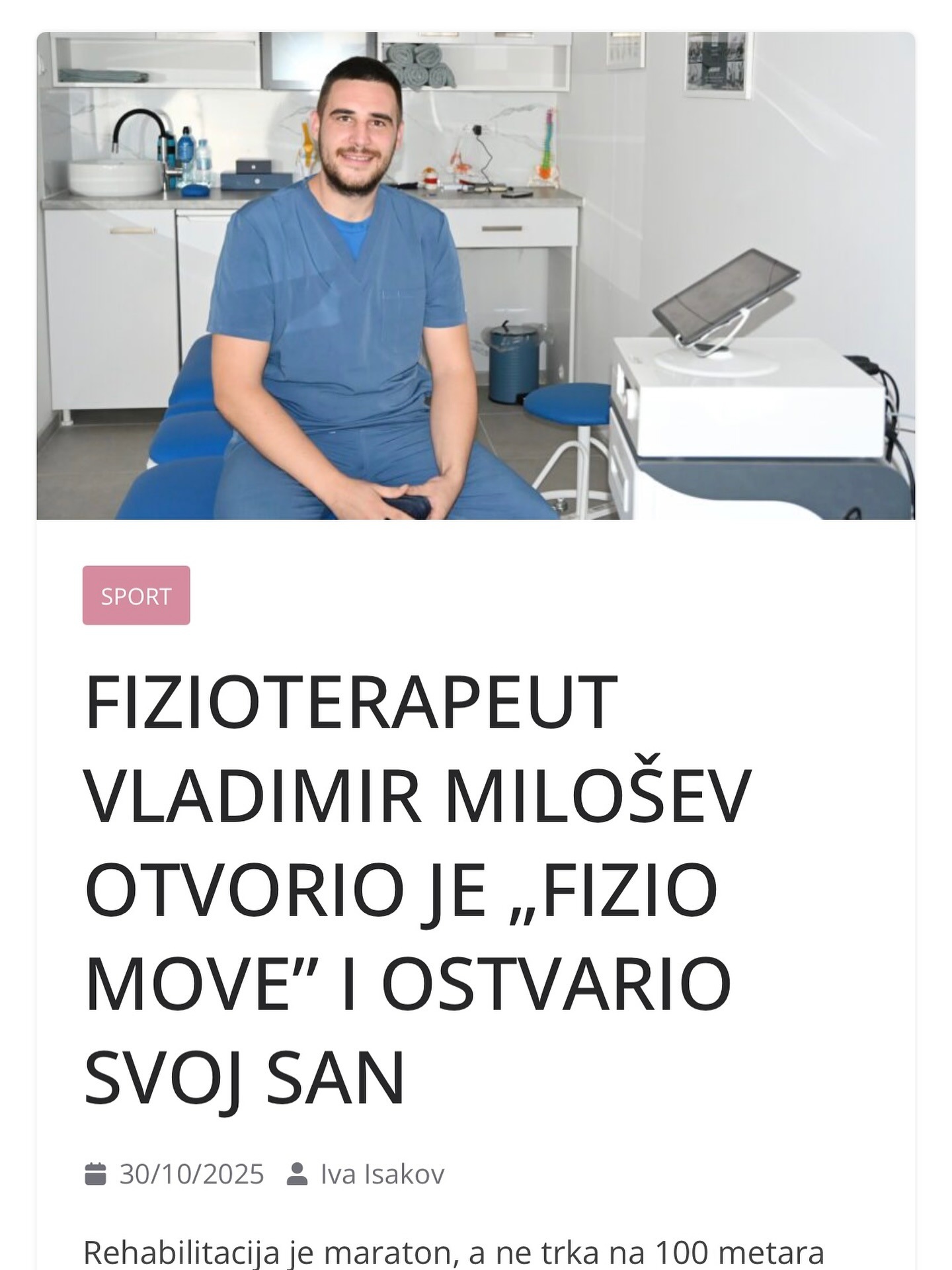 Terapeut u ordinaciji